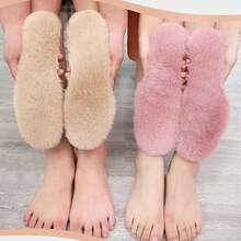 2 Pairs Super Thick Warm Winter Snow Boot Insoles - Soft Wool Fleece With Plush Lining, Extremely Cozy And Warm, Hand Washable, Ideal For Cold Weather And Extreme Temperatures | Fluffy Insole Design | Toasty Warmth - Brown 2-pack - View 4