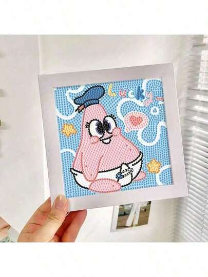 1 st SvampBob 5D diamantmålning, DIY fullborr diamantkonstmålning för vardagsrumsinredning, SvampBob, Patrick, Bläckvard, Herr Krabba klassisk karaktärsdesign, diamantmålningsset för barn