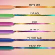ColourPop Crème Gel Waterproof Chrome Eyeliner - 18HR Wear, Ultra-Pigmented Eyeliner Pencil With Matte &Amp; Metallic Finishes - Smudge-Proof, Vegan &Amp; Cruelty-Free - Power Trip (0.01 Oz) - ColorD - 查看 6