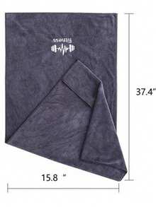 2条多色超细纤维健身毛巾（15.8英寸 x 37.4英寸），超厚吸汗，适用于健身、瑜伽、游泳、露营、网球、运动和跑步，也可用作派对用品、沙滩必备品、游泳池用品，男女皆宜。 - 彩色 - 查看 9