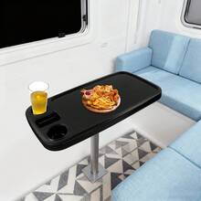 RV Table Top Replacement, Removable RV Table Top, Table Top With Cup Holders - Black - View 12