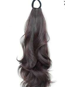 LYSW 弹性发圈，自然波浪假马尾，蓬松凌乱马尾假发片，女士系带式合成假发马尾 HA2838，弹性发圈，发绳，橡皮筋，发绳，头饰