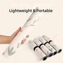 tapete de yoga con diseo de gato juguetn, rodilleras de yoga, antideslizante de doble cara, tapete de ejercicio para mujeres y uso, color blanco - blanco - Ver 5