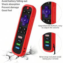 AWYY2 Pack Silicone Remote Case For Roku TV Compatible With Roku Brands Red And Dark Blue - Đỏ và Xanh đậm - Xem 5