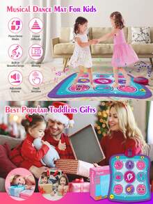 1 PCS Kids Dance Mat, High-Quality Dance Pad Toy With Great Sound, Electronic Dance Mat, Ideal For 3 4 5 6 7 8 9 10 11 12 Year Old Girls And Boys As A Christmas Gift, Birthday Present, Or Thanksgiving Gift. Interactive Dance Game Mat Features 9 Built-In Demo Songs, Switchable Piano And Demo Game Modes, Adjustable Volume, 5 Challenge Levels, Touch-Sensitive Controls, Foldable Dance Mat, Rhythm-Driven Dance-Style Active Play Without TV, Boosts Physical Coordination And Hand-Eye Skills, Indoor/Outdoor Exercise Toy, Popular Gift From Grandparents, Loved By Grandsons And Nephews For Family Interactive Play And Holiday Parties, Kids Dance Pad, Home Dancing Blanket, Dance Game Toy, Parent-Child Dance Pad Toy, Party Activities & Daily Fun, Dance Mat Gift For 3 - 12 Years Old,Dance Blanket For Girls As Gift - Multicolor - View 8