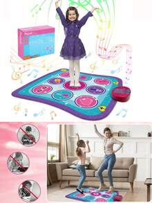 1 PCS Kids Dance Mat, High-Quality Dance Pad Toy With Great Sound, Electronic Dance Mat, Ideal For 3 4 5 6 7 8 9 10 11 12 Year Old Girls And Boys As A Christmas Gift, Birthday Present, Or Thanksgiving Gift. Interactive Dance Game Mat Features 9 Built-In Demo Songs, Switchable Piano And Demo Game Modes, Adjustable Volume, 5 Challenge Levels, Touch-Sensitive Controls, Foldable Dance Mat, Rhythm-Driven Dance-Style Active Play Without TV, Boosts Physical Coordination And Hand-Eye Skills, Indoor/Outdoor Exercise Toy, Popular Gift From Grandparents, Loved By Grandsons And Nephews For Family Interactive Play And Holiday Parties, Kids Dance Pad, Home Dancing Blanket, Dance Game Toy, Parent-Child Dance Pad Toy, Party Activities & Daily Fun, Dance Mat Gift For 3 - 12 Years Old,Dance Blanket For Girls As Gift - Multicolor - View 9