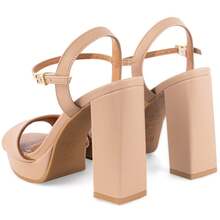 Vizzano Platform Sandal With Chunky Heel, Original, 6551-100 - Beige - View 4