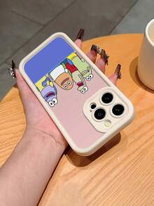 1pc Cartoon Cute Ugly Fish Patchwork Pattern Shockproof Phone Case Cover, Suitable Compatible With Samsung/Apple 17/16/15/14/13/12/11 Pro Max/12 Pro/14 Plus And Other Models - Multicolor - View 8