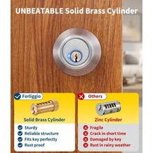 AWYYAll-New Deadbolt Door Lock Set ANSI/BHMA Grade 3 Enhanced Security Entry Dead Bolt Level Door Locks For Exterior Front Doors Satin Brushed Nickle - SatinNickle - View 2