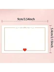 100pcs/50pcs Heart Shaped Blank Greeting Cards, Pocket Cards, Thank You Cards, Blank Message Cards, Suitable For Valentine's Day, Wedding, Birthday, Anniversary, Holidays, Bridesmaids, Various Occasions, Perfect Gift For Friends, Family And Clients - Multicolor - View 9