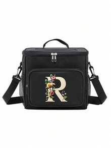 1pc/2pcs Student Insulated Lunch Bag, Square Handheld Bento Box Bag, Aluminum Foil Lunch Bag, Suitable For Lunch, Beach, Drinks, Travel, Camping, Picnic, Car