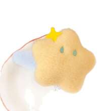 Cute Yellow Plush Moon Hair Clip Girly Heart Ponytail Hair Tie Elastic Hair Band Side Clip BB Clip Hair Accessory - 月亮髮夾 - 查看 8