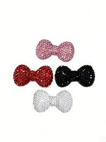 1件白色粉色镶满水钻手机壳装饰吊坠，奢华蝴蝶结装饰，可爱女孩手工发夹，冰箱贴配件，闪亮收纳盒，化妆镜，DIY工艺品，平底剪贴簿蝴蝶结吊坠（由于拍摄角度和图片放大原因，实物与图片尺寸存在一定差异。） - 彩色 - 查看 19