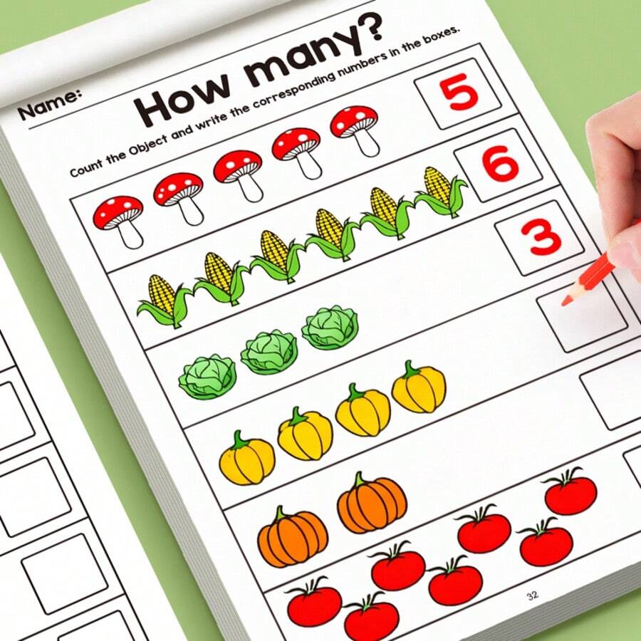 1 Interactive Math Workbook For Beginners, Includes Digit Coloring, Addition & Subtraction Activities - Early Number Recognition, Counting & Basic Arithmetic Skill Building - Colorful Animal & Shape Coloring Pages - Multicolor - View 1