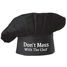 WSXC Hyzrz Funny Chef Hat - Don't Mess With The Chef - Adjustable Kitchen Cooking Hat For Men And Women - màu đen - Xem 4