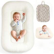 0-24个月新生儿遮阳篷及婴儿睡眠床，新生儿睡眠监测床，必备婴儿礼物，便携式婴儿遮阳篷，适合旅行和居家使用，婴儿生日礼物，新生儿礼物 - 彩色 - 查看 1