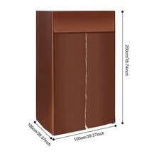 Portable Clothing Store Fitting Room, Mobile Foldable Changing Room Dressing Room With Shading Curtain And Hook Up, Temporary Locker Room For Boutiques Office Mall - Cà phê - Xem 6