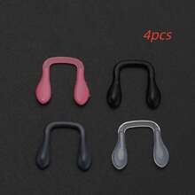 1/4 miếng đệm mũi silicon hình chữ U thoải mái cho kính mắt - Thiết kế chống trượt và chống hằn vết, phù hợp với hầu hết các loại kính, giảm áp lực lên lông mi và cải thiện tầm nhìn, phụ kiện hỗ trợ thị lực, đệm mũi công thái học, chất liệu silicon bền (Lưu ý: Sản phẩm được kẹp vào) - Nhiều màu - Xem 12