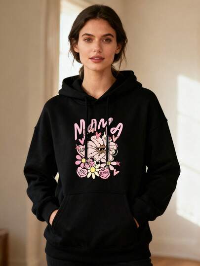 Customize Personalized Women's Fashionable Hooded Sportswear - Fashionable Loose Casual Sportswear, Upload Pictures, Photos, Icons, Customize Exclusive Gifts For Wife And Girlfriend