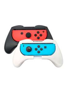 2 tay cầm điều khiển Switch Joy-Con, chống trượt, chống mồ hôi, chống rơi, chống trầy xước, nâng cao trải nghiệm chơi game, tương thích với Switch OLED và bộ điều khiển Switch - Đen+Trắng - Xem 9
