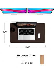 1Pc Fates Advanced Napa Texture Non-Slip Desk Pad,Mouse Pad,Waterproof PU Leather Desk Table Protector,Ultra Thin Desk Blotter, Easy Clean Laptop Desk Writing Mat For Office Work/Home/Decor(Thickness:1mm)