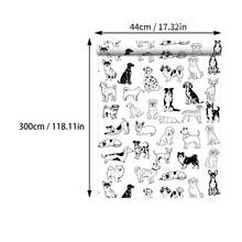 1 Rolo Papel de Parede Adesivo Autocolante Padrão Cachorro Preto e Branco - Descascável e Colável, À Prova d'Água, Removível, Adequado para Sala de Estar, Quarto, Sala de Jantar, Decoração Doméstica, Armário, Escrivaninha, Estante de Livros, Renovação de Móveis, Pet Shop, Propriedade de Aluguel, Decoração de Parede DIY - Multicolorido - Visão 12