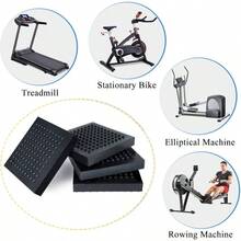 - Tapete resistente para equipo de ejercicio, 4x 4x 0.8 pulgadas, 4 unidades, antideslizante, reduccin de ruido, antivibracin, cinta de correr estacionaria, almohadilla de goma integrada de - 4'' x 4'', 4 piezas - Ver 7