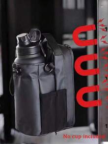 3x/2x 强力磁吸健身包，大容量反光条健身水壶，便捷强磁吸附二合一设计，中性男女通用，配有肩带，适合健身、运动、旅行收纳 - 黑色 - 查看 12