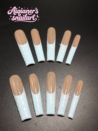 Each Set Consists Of 10 Handmade Acrylic Panels In The Shape Of A Y2K Coffin, With French Design And Water Droplet Decoration. There Are Multiple Colors And Nude Colors To Choose From. 3 Sizes To Fit, Suitable For Christmas, Parties, Dances, And Daily Wear. Comes With A Nail Kit, Making It An Ideal Press On Nails Gift For Ladies And Girls.