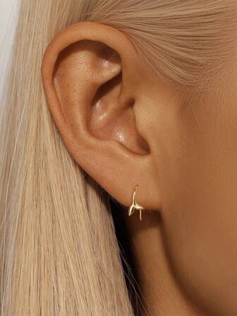 EleRunis 1 Çift 925 Ayar Gümüş Denizkızı Kıkırdağı Helix Piercing Günlük Kullanım İçin İnce Takı Düğün, Nişan, Yıldönümü, Sevgililer Günü