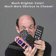 AWYYPink Remote Cover Replacement For Roku Voice Remote Official RCA1R/ RC-GZ1 Controller Silicone Protective Case With Lanyard For Roku Streaming Stick Remote - 粉色 - 查看 4