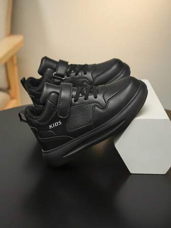 1 Pair Children's Comfortable Sports Shoes, EVA Shock-Absorbing Sole, Lightweight & Breathable, Fashion Versatile Campus Sneakers For Boys & Girls, Spring/Autumn