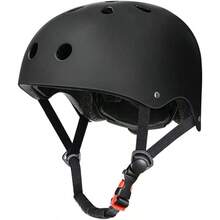 Skateboard Helmet - Lightweight Adjustable And Ventilated Helmet For Scooter Roller Skate Inline Skate - Black - View 1