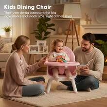 6 In 1 Baby High Chair Convertible Highchair For Babies And Toddlers Booster Seat For Kitchen Chair - Pink - View 8