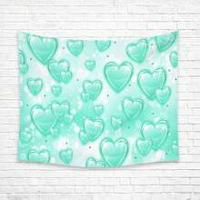 1Pc 2D Flat Vintage 90s Pink Heart Backdrop Tapestry, Durable Peach Light Beige Fabric, Easy To Hang With Hooks, For Birthday Parties, Glamour Photoshoots, Sofa Cover & Wall Decor, Picnic Blanket,Photoshoot Backdrop,Durable Fabric - 樣式 10 - 查看 1