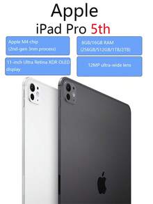 Apple 99新正品二手iPad Pro 256GB、512GB版本配備8GB內存 11吋(第 5 代)二手平板電腦 2024年款(WLAN版/M4晶片/支援pro筆) (Chinese version, No eSIM) 銀色 - 銀 - 查看 2