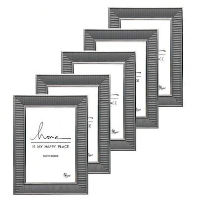 COTALIVO 5pcs Stylish PS Plastic Photo Frame, Decorative Photo Display for Home Office, Living Room Bedroom Wall Decor, Multi-Color Multi-Size Photo Holder, Modern Chic Minimalist Design, Tabletop Wall Hanging Frames, Family Photos, Art Prints, Graduation Gifts, Wedding Gifts, Christmas Holiday Decor, Premium Quality Frames, Great Value Pack, Ideal for Gifting and Personal Use, Scandinavian Style, Farmhouse Decor, Desk Accessories, Back to School Supplies, New Year'S Gifts