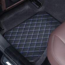 Waterproof Anti-Slip PVC Car Floor Mats 4PCS Featuring Easy To Clean And Install, All-Weather Protection, Universal Fit For Most Cars - đen 3204 - Xem 6