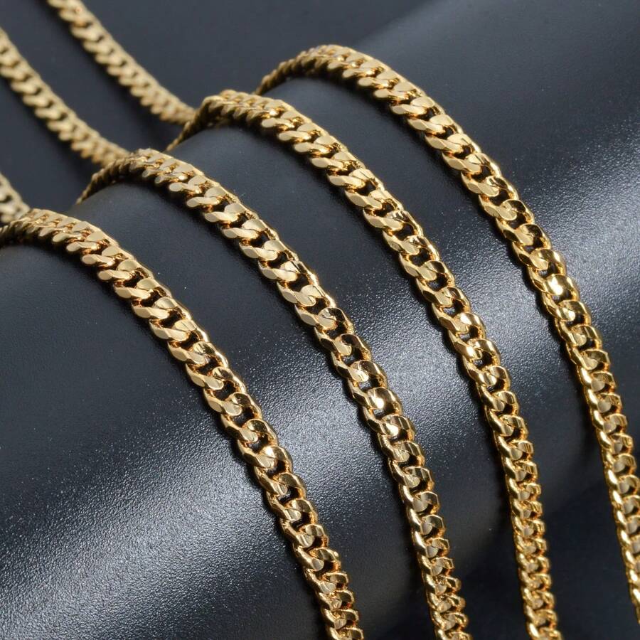 1pc 18K Gold Plated Minimalist Elegant Clavicle Chain Necklace, Classic Versatile Fashion Accessory Suitable For Women's Daily Wear - Gold - View 1