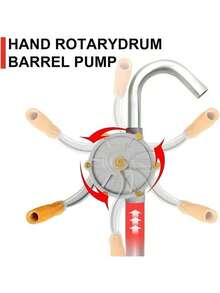 208.2升/55加仑铝制旋转手动桶泵 - 适用于5至55加仑油桶，可用于泵送机油和汽油 - 防锈可拆卸旋转桶泵，燃油输送设备，符合人体工程学的手柄设计，铝合金结构