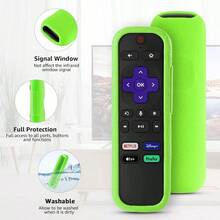 AWYY3Pack ONEBOM Cover For Roku Remote Case For  Roku TV Steaming Stick/Hisense/Express Replacement Controller Universal Silicone Sleeve Skin Glow In The Dark (Glow Green+Rose Red+Sky Blue) - 螢光綠,天藍,玫瑰紅 - 查看 5