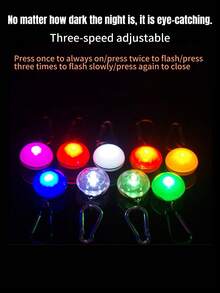 Colgante de mascota LED colorido con función anti-pérdida, luz de advertencia de ideal para pasear perros por la noche - Multicolor - Ver 5