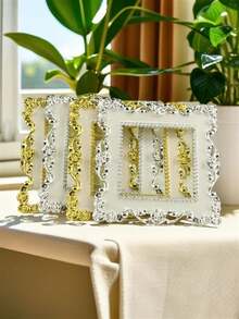 半片装欧式创意玫瑰花开关贴纸，双开关银/黑开关贴纸，适用于家居和室内装饰，以及圣诞节和万圣节装饰、家居装饰、秋季装饰、房间装饰、圣诞节装饰、家居墙贴、墙贴 - 銀白/黑色 - 查看 22