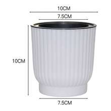 Self-Watering Plant Pots Indoor, Plastic Flower Pot With Water Reservoir For Miniature Plants Seedlings, Thick Round Planter For Indoor Outdoor Use - 白色 - 查看 9