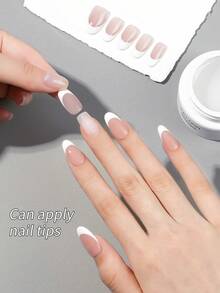 XEIJAYI 1片25克软质假指甲贴纸凝胶，可卸UV LED凝胶美甲延长片，短指甲胶水凝胶美甲 - 無色 - 查看 8