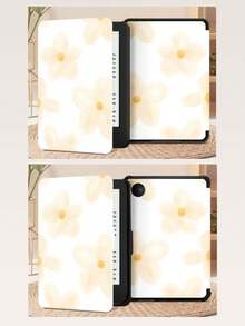 Light Yellow Flower Pattern Anti Fall Tablet Case (Single Piece), Compatible With 10.9-Inch IPad 10th Generation, Suitable For 10.2-Inch IPad Portable Tablet Case, Suitable For 9.7/10.2/10.5/10.9/12.9-Inch IPad Pro 11 (10th Generation), Compatible With Samsung Galaxy Tab S6 Lite 10.4-Inch, Suitable For Kindle Paperwhite 12th Gen 2024, Kindle 11th Gen 2022, Kobo Clara Color, Soft Fall Protection, Smart Stand/Automatic Wake-Up/Sleep Function - Multicolor - View 11