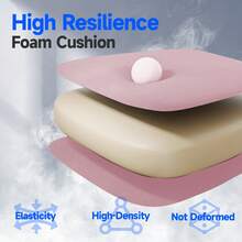 GartistGo Swivel Computer Chair With 90° Flip-Up Armrest & Lumbar Support For Home & Office - Pink - View 8