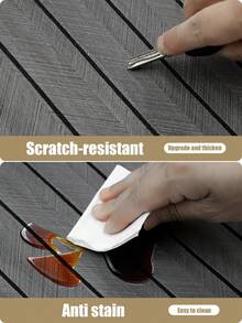 1 片 23.6 英寸 x 118 英寸/19 平方英尺 乙烯基加厚格栅木纹墙贴，可作墙纸、防水自粘条纹瓷砖卷，适用于厨房、客厅、办公室和房间 - 彩色 - 查看 11