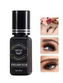 1 Gel nối mi - Gel nối mi chuyên nghiệp siêu mạnh 10ml | Thời gian khô 0,5 giây | Kéo dài - 8 tuần | Keo dán màu đen thích hợp cho nối mi bán vĩnh viễn, kỹ thuật chuyên nghiệp tại salon - màu đen - Xem 2