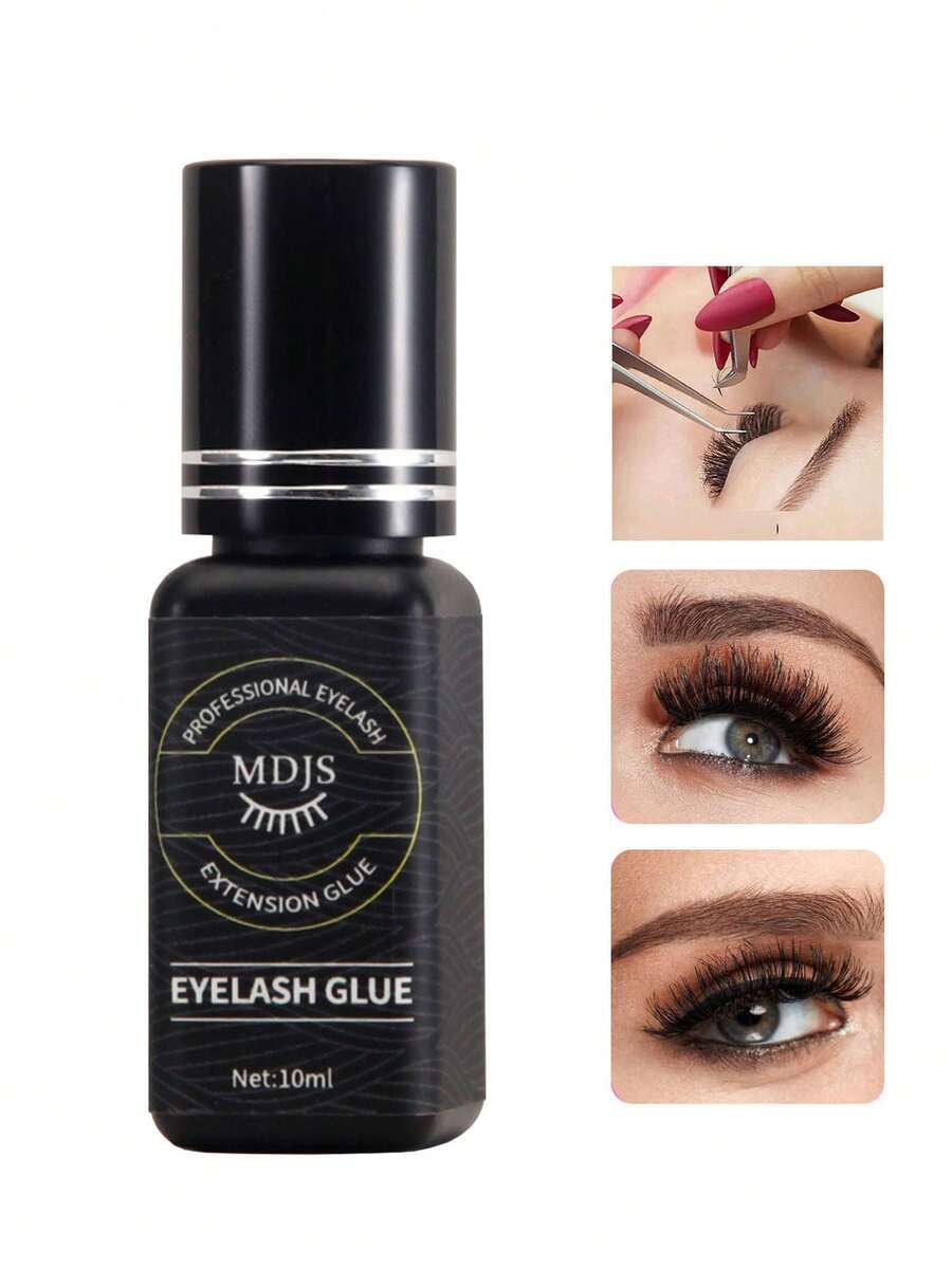 1 Gel nối mi - Gel nối mi chuyên nghiệp siêu mạnh 10ml | Thời gian khô 0,5 giây | Kéo dài - 8 tuần | Keo dán màu đen thích hợp cho nối mi bán vĩnh viễn, kỹ thuật chuyên nghiệp tại salon